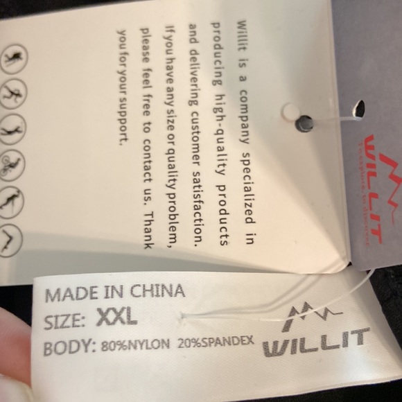 WILLIT Shorts size XXL color black brand new with tag inseam 3” - Picture 13 of 13